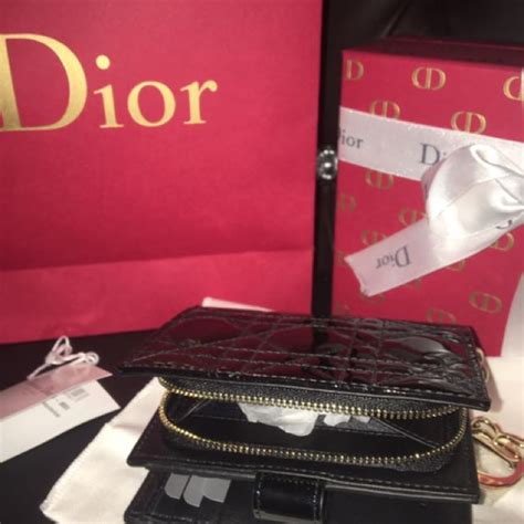 lady dior eden wallet in black patent calfskin price|Lady Dior bag price.